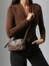 Cross Body Tas Vintage Leder Mila louise Bruin vintage 23673XSX-vue-porte