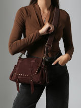 Sac Bandoulire Vintage Cuir Mila louise Marron vintage 3861VC-vue-porte