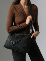 Sac Bandoulire Vintage Cuir Mila louise Noir vintage 3822KRC-vue-porte