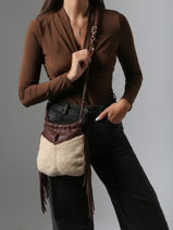 Sac Bandoulire Vintage Cuir Mila louise Beige vintage 3812TC-vue-porte