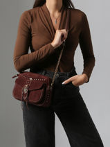 Sac Bandoulire Vintage Cuir Mila louise Beige vintage 3327VC-vue-porte