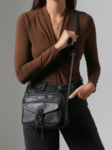 Sac Bandoulire Vintage Cuir Mila louise Bleu vintage 3327CL-vue-porte