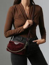 Sac Bandoulire Vintage Cuir Mila louise Rouge vintage 2367XFUC-vue-porte