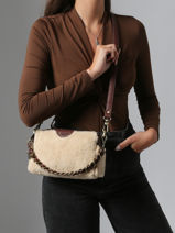 Sac Bandoulire Vintage Cuir Mila louise Beige vintage 23673TC-vue-porte