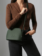 Sac Bandouli�re Lilou Cuir Nathan baume Vert egee 2-vue-porte