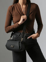 Cross Body Tas Nymphea Leder Nathan baume Zwart nymphea 2-vue-porte