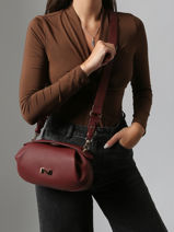 Sac Bandoulire Nymphea Cuir Nathan baume Violet nymphea 2-vue-porte