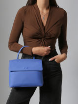 Sac Bandoulire Clarita Cuir Nathan baume Bleu nathan 18-vue-porte