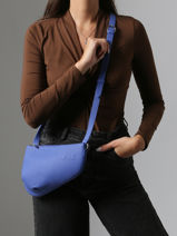 Sac Bandouli�re City Perle Cuir Nathan baume Bleu n city N1811000-vue-porte