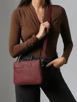 Sac Bandoulire Milano Cuir Nathan baume Rouge n city 3-vue-porte