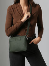 Cross Body Tas Milano Leder Nathan baume Groen n city 3-vue-porte