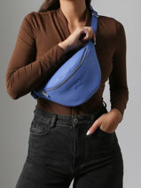 Sac Banane Small Derby Cuir Nathan baume Bleu n city 25-vue-porte