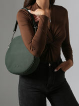 Sac Port paule Anna Cuir Nathan baume Vert nathan 9-vue-porte