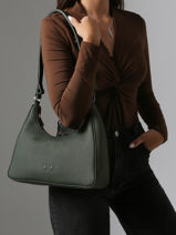 Sac Port� �paule Manaus Cuir Nathan baume Vert brasil 2-vue-porte