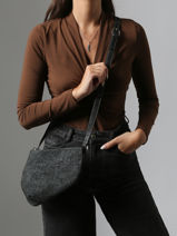 Sac Bandoulire City Perle Tweed Nathan baume Gris n city TW-vue-porte