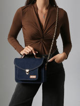 Sac Bandoulire Melle George Denim Brut Paul marius Bleu denim brut GEOR2DEB-vue-porte