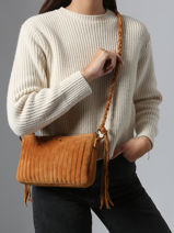 Sac Bandouli�re Jane Cuir Pieces Marron jane 17160059-vue-porte