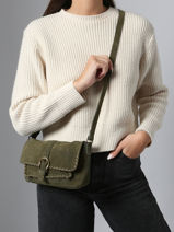 Sac Bandoulire Jenny Cuir Pieces Vert jenny 17160093-vue-porte