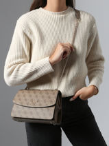 Sac Bandoulire Calista Guess Beige calista SG733421-vue-porte