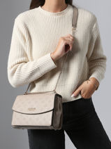 Sac Bandoulire Phoebe Polyester Recycl Guess Beige phoebe PD966521-vue-porte