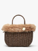 Cabas Doudou Le voyage en panier Marron doudou M