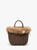 Handtas Doudou Le voyage en panier Beige doudou S