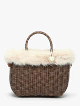 Cabas Doudou Le voyage en panier Beige doudou M