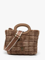 Sac Port paule Quadri Polyester Le voyage en panier Marron quadri AHP271