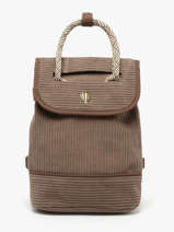 Sac  Dos Le voyage en panier Marron velours AHP241