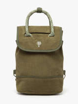 Sac  Dos Le voyage en panier Vert velours AHP241