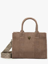 Sac Port� �paule Velours Polyester Le voyage en panier Marron velours AHP242