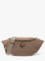 Sac Banane Le voyage en panier Marron velours AHP244