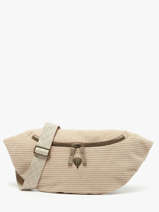 Sac Banane Le voyage en panier Beige velours AHP244