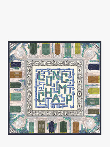 Longchamp Soie gots Sjaal Blauw