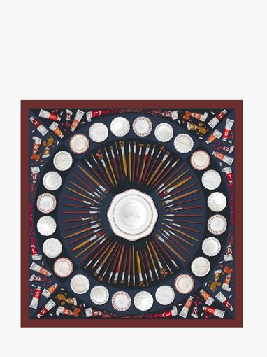 Longchamp Soie gots Foulard Violet