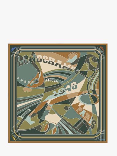 Longchamp Soie gots Foulard Jaune