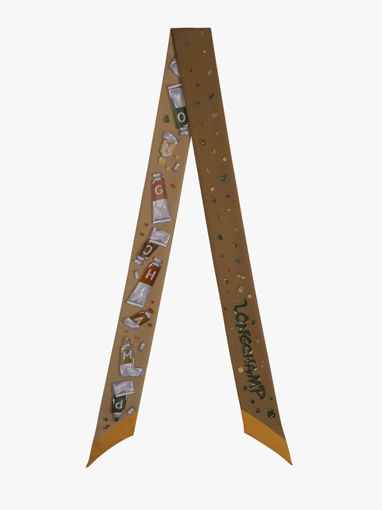 Longchamp Soie gots Foulard Jaune