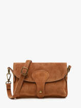 Cross Body Tas Velvet Leder Milano Bruin velvet VE260612