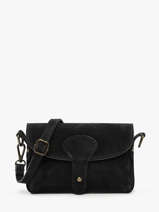 Sac Bandouli�re Velvet Cuir Milano Noir velvet VE260612