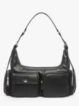 Sac Port paule Soft Caramella Cuir Lancaster Noir soft caramella 7