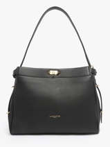 Sac Port paule Mademoiselle Romy Cuir Lancaster Noir mademoiselle romy 106