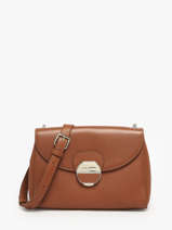 Sac Bandouliere Foulonne Pia Cuir Lancaster Marron pia 60