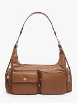 Sac Port� �paule Soft Caramella Cuir Lancaster Beige soft caramella 7
