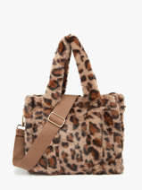 Sac Port Main Fur David jones Marron fur CM7879