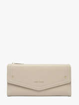 Portefeuille David jones Beige saffiano P164