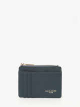 Porte-monnaie Porte-cartes David jones Bleu saffiano 1