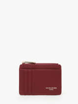 Portemonnee Met Kaarthouder David jones Rood saffiano 1