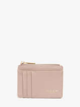 Porte-monnaie Porte-cartes Saffiano David jones Rose saffiano 1