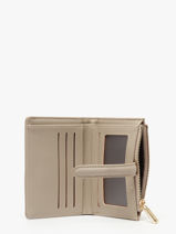 Portemonnee Met Kaarthouder David jones Beige saffiano P163-vue-porte
