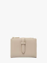 Portemonnee Met Kaarthouder David jones Beige saffiano P163